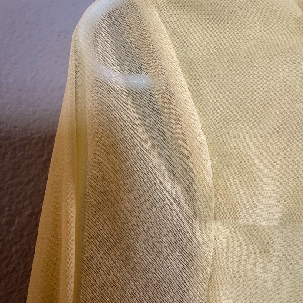 Alfani Yellow Women's Blouse. Sheer, Size S, Excellent Condition. - Picture 6 of 8